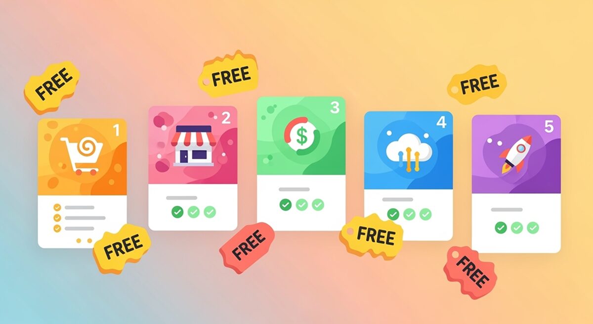 無料ECサービス5選の比較画像