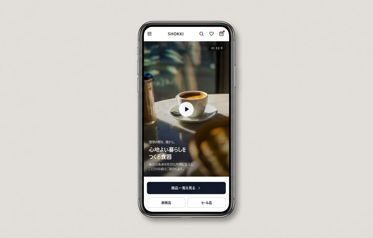 動画ファーストのデザイン例