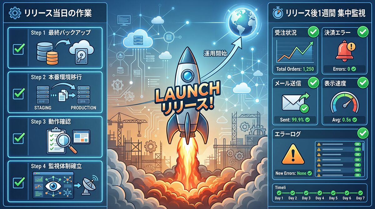 リリース当日の作業