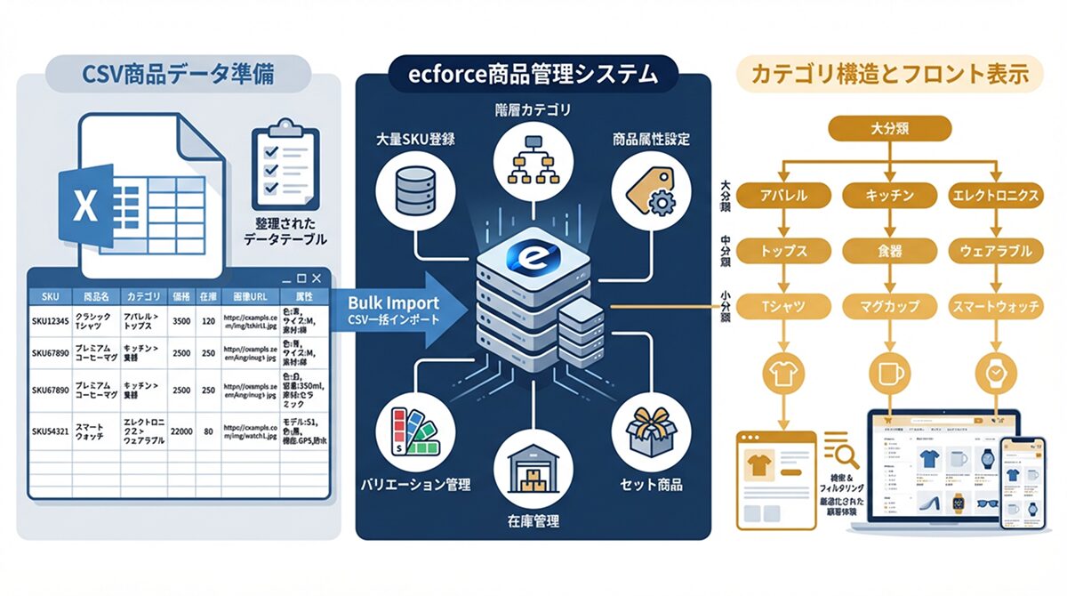 総合通販・多商品展開の構築イメージ