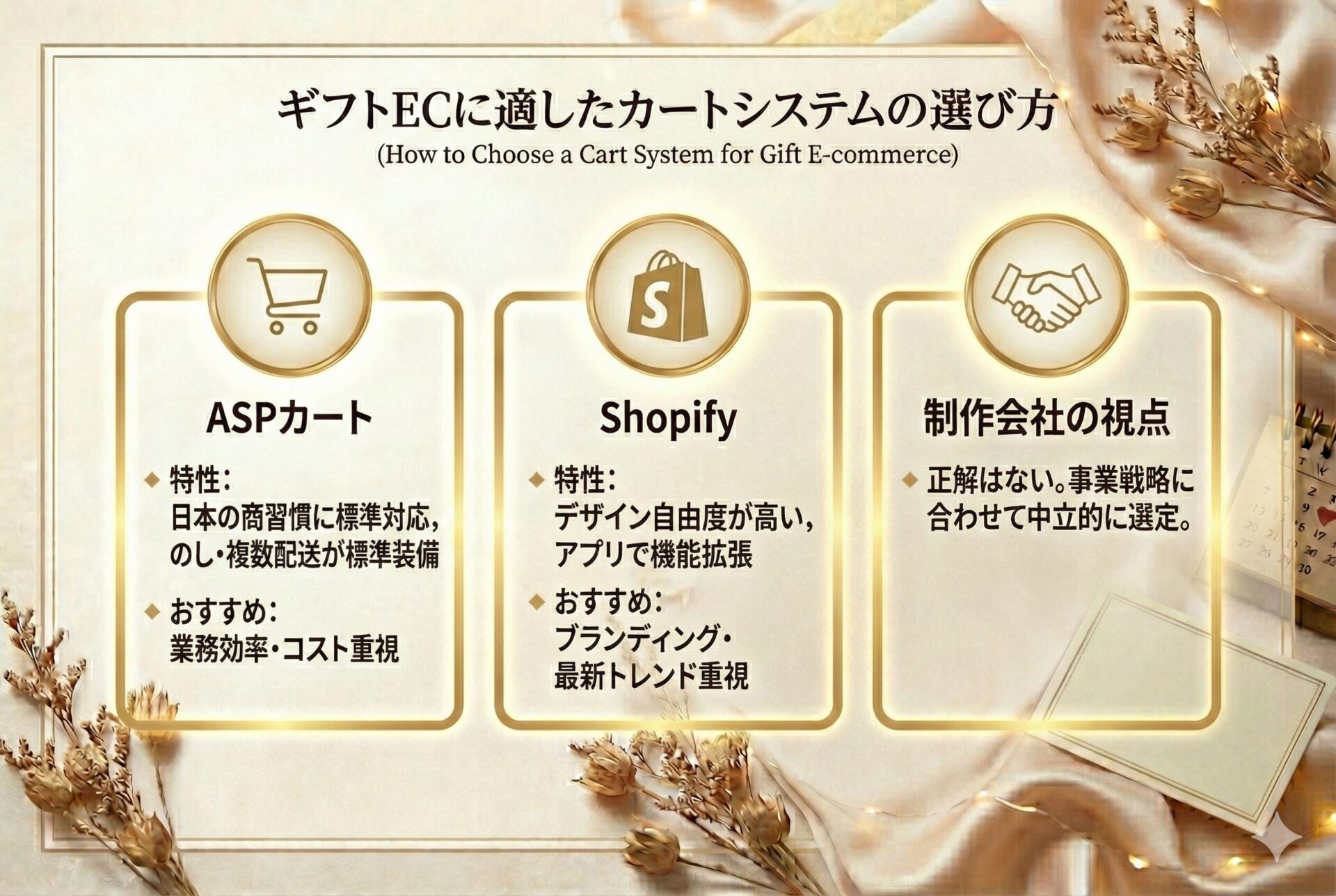 ギフトECに適したカートシステムの選び方