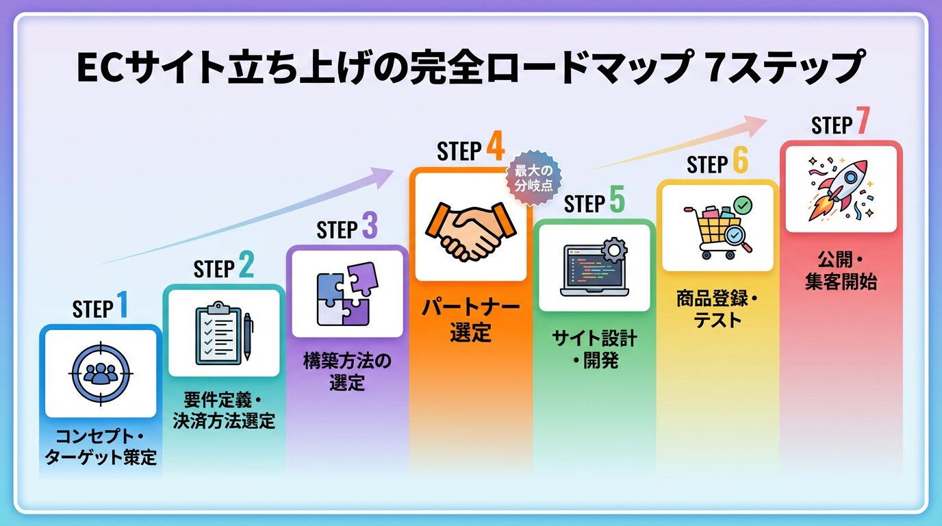 ECサイト立ち上げの完全ロードマップ 7ステップ
