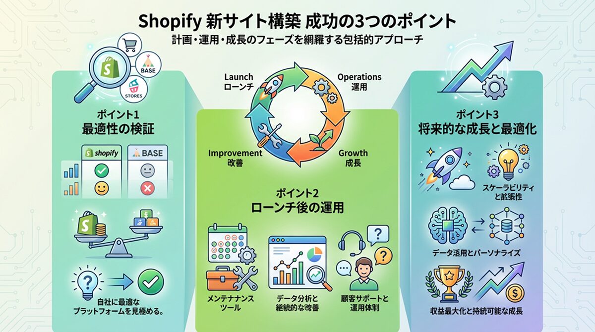 Shopify 新サイト構築 成功の3つのポイント