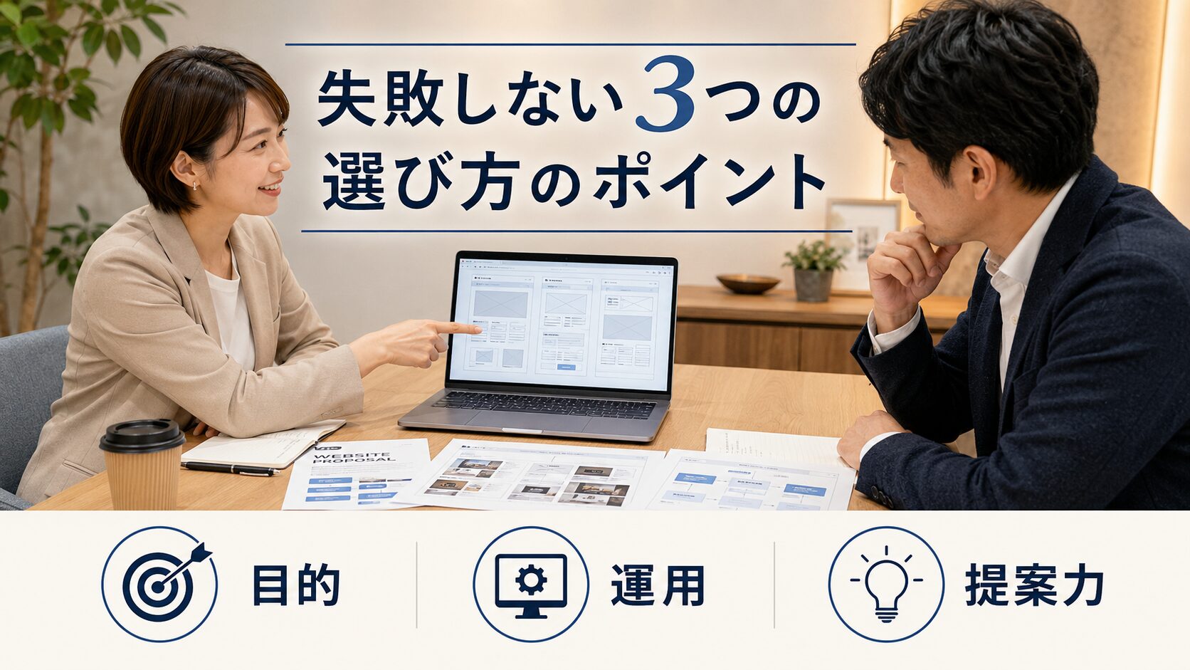 失敗しない3つの選び方のポイント 目的 運用 提案力