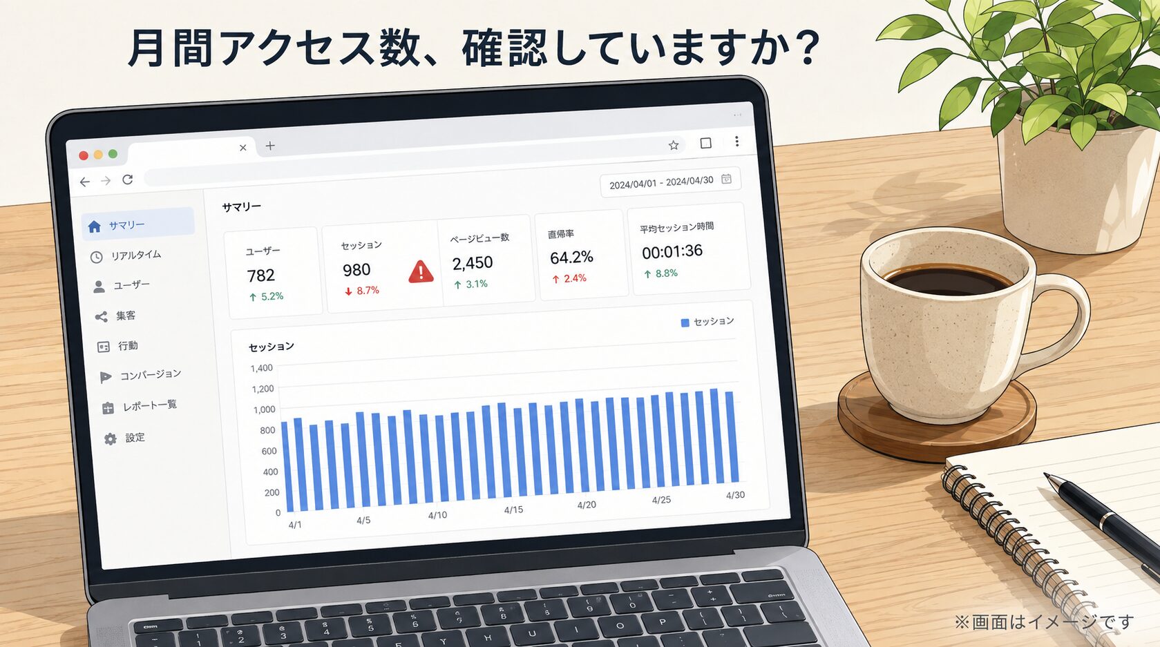 月間アクセス数、確認していますか?
